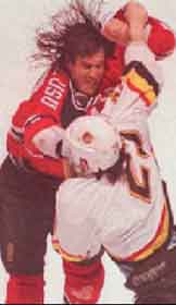 Mike Peluso fighting Gino Odjick